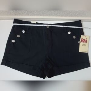 LEI Women's High Waist Black Shorts New With Tags Size 15